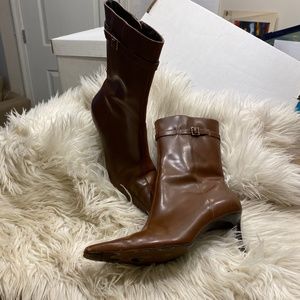 Ralph Lauren Point Toe Ankle Boot, Leather, 9B